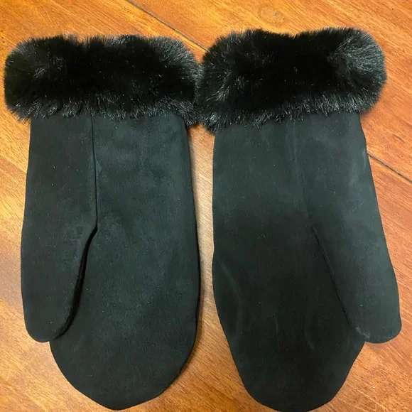 Manitoba Mukluk Bloom Mitten Floral Rainbow Beaded Suede faux fur Shearling - Picture 6 of 7